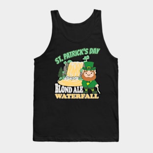 St Patricks Day Blond Ale Beer Waterfall Tank Top